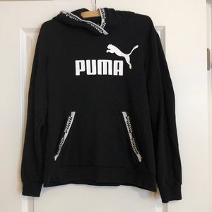 Black and white puma hoodie